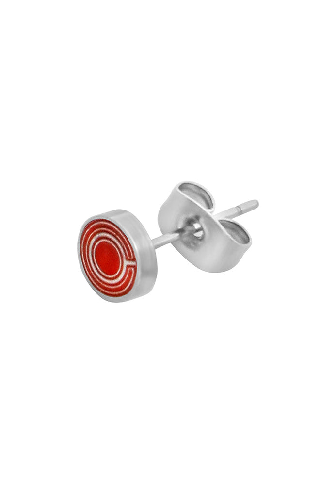 
                      
                        Sarah Cyborg Stainless Steel Stud Earrings | SilverWorks
                      
                    
