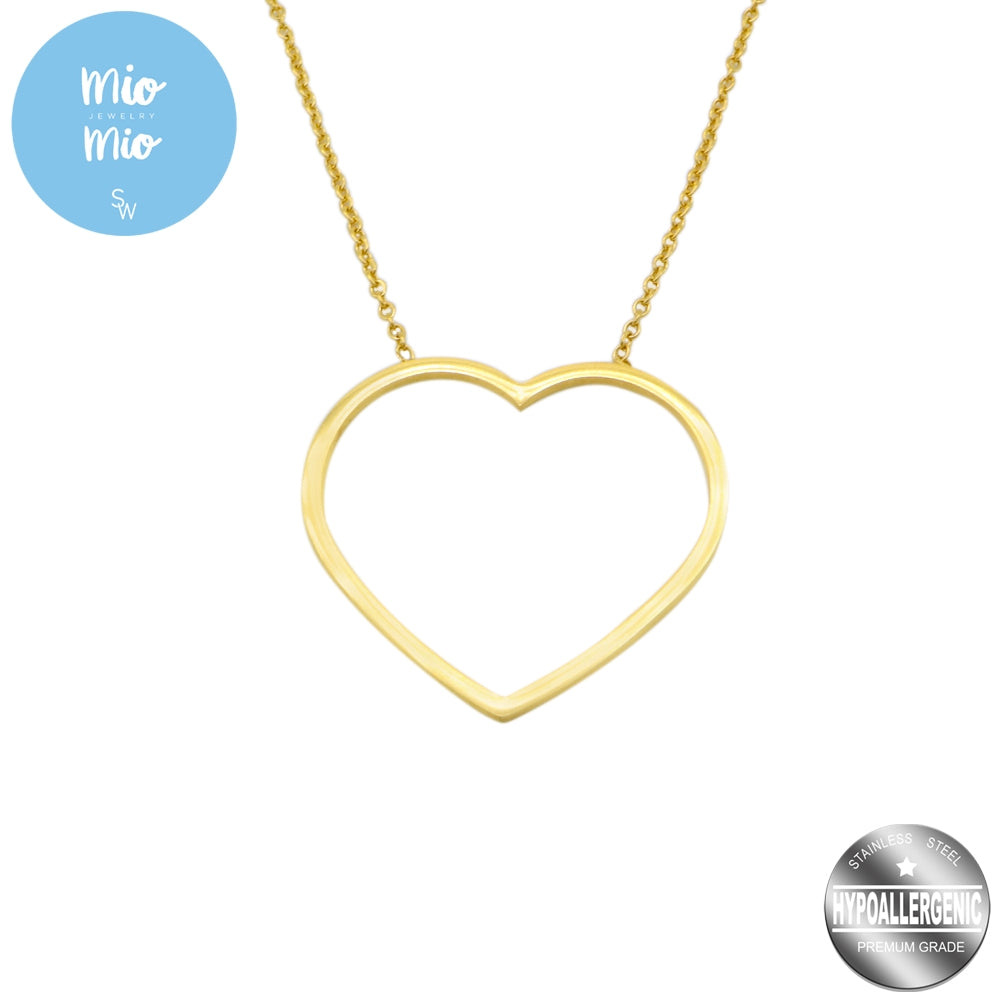 
                      
                        Mio Mio by Silverworks Thin Open Heart Earrings&Necklace Set-Fashion Accessory for Women X4103/X4100
                      
                    