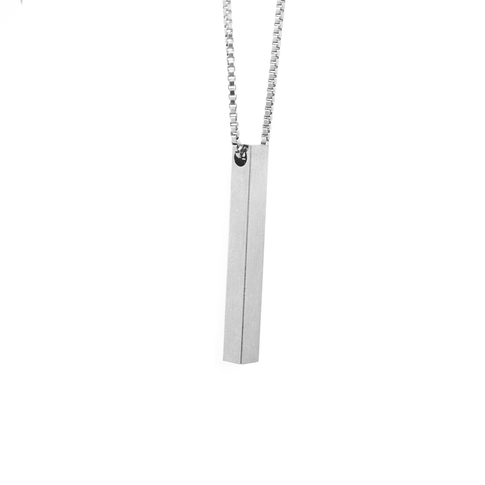 
                      
                        Calligraphy Script Vertical Bar Personalized Name Necklace| Silverworks
                      
                    