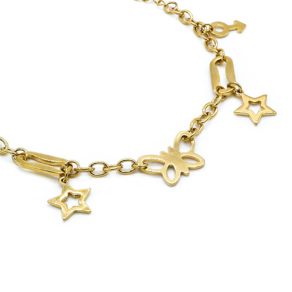 
                      
                        Thren Butterfly & Star Stainless Steel Charm Bracelet | SilverWorks
                      
                    