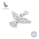 Silverworks C4903 Angel Design Pendant with Heart