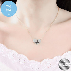 Mio Mio by Silverworks Heartbeat in Heart Necklace - Fashion Accessory for Women X3688