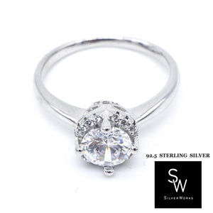 
                
                    Load image into Gallery viewer, Silverworks R6361 Crown Like Nature Lover Engagement Ring
                
            