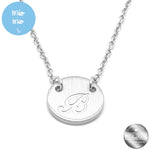 Mio Mio by Silverworks Fashion Letter Pendant with Rolo Chain Necklace - Fashion Accessory for Women