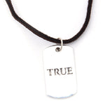 Silverworks N2890 Dogtag with True Necklace