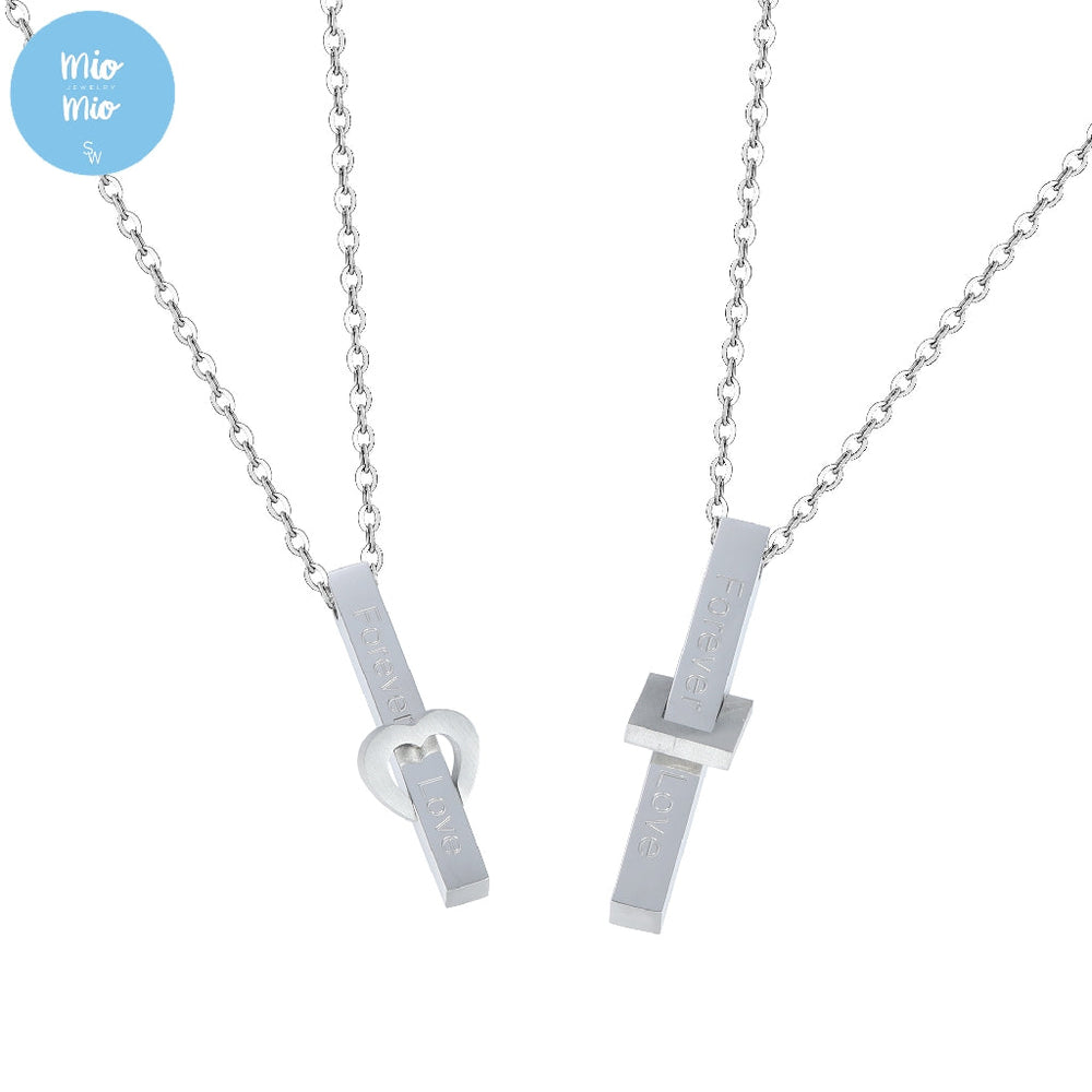 Silverworks couple best sale necklace