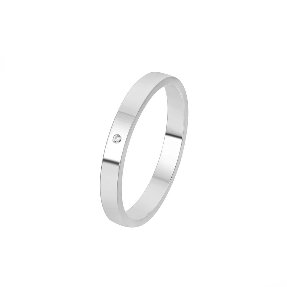 Frances 925 Sterling Silver Wedding Ring | SilverWorks