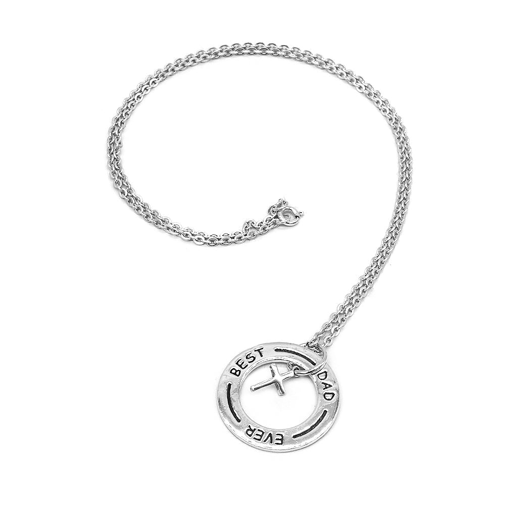 "Best Dad Ever" Father's Day Collection 925 Sterling Silver Pendant Necklace | SilverWorks
