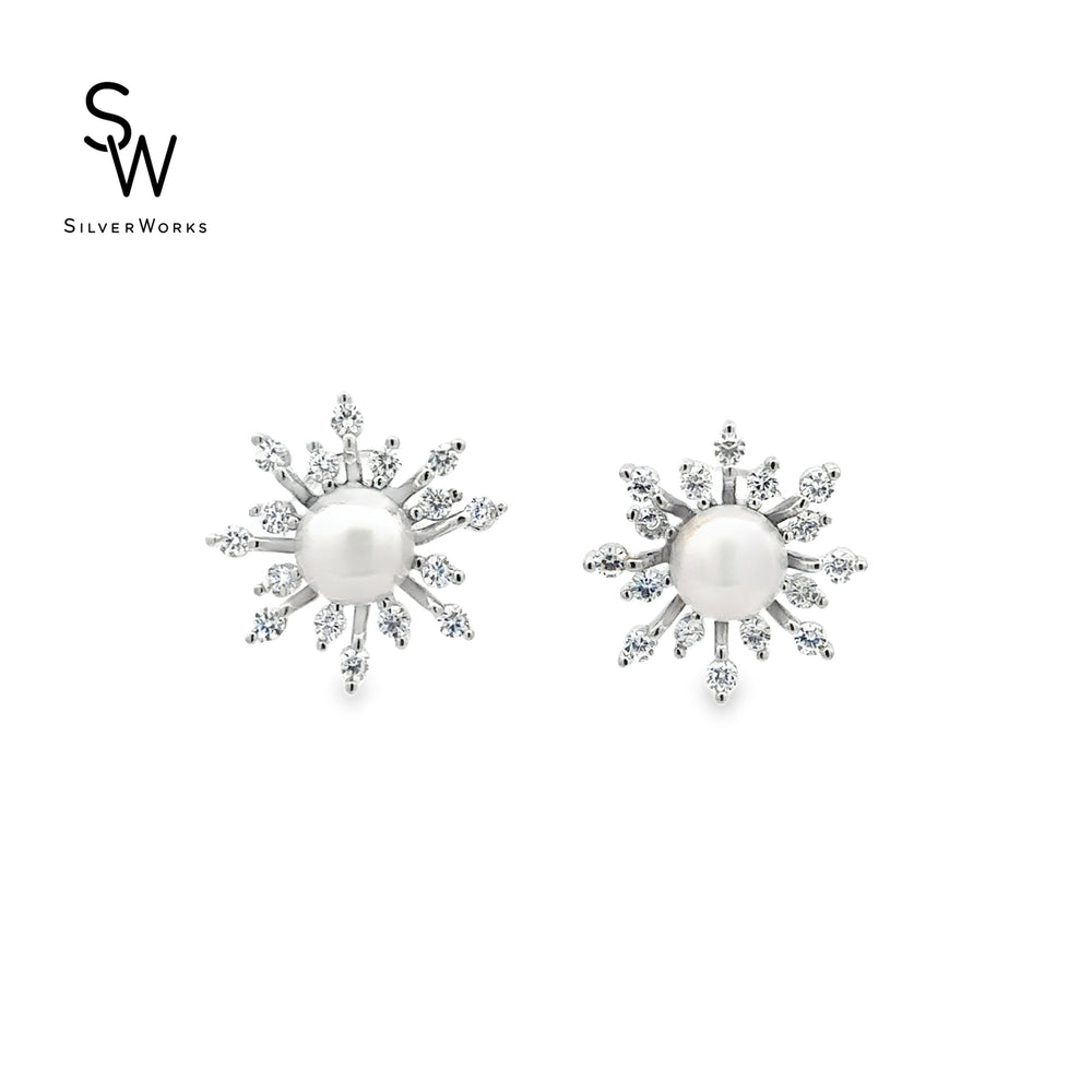 
                      
                        S886 RHOD PLT CZ WITH MID 5mm FRESH WITH PEARL STUD EARRINGS PENDANT SET 2.9G
                      
                    