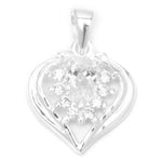Silverworks C3921 Small Heart with One Stone Pendant