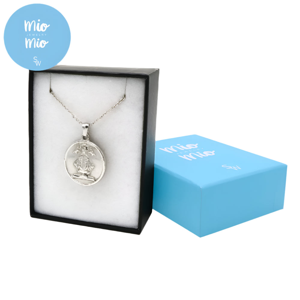 
                      
                        Sto. Niño Medallion Stainless Steel Pendant Necklace | SilverWorks
                      
                    