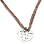Silverworks N2879 Heart with "Love" Necklace - Fashion Accessory for Women