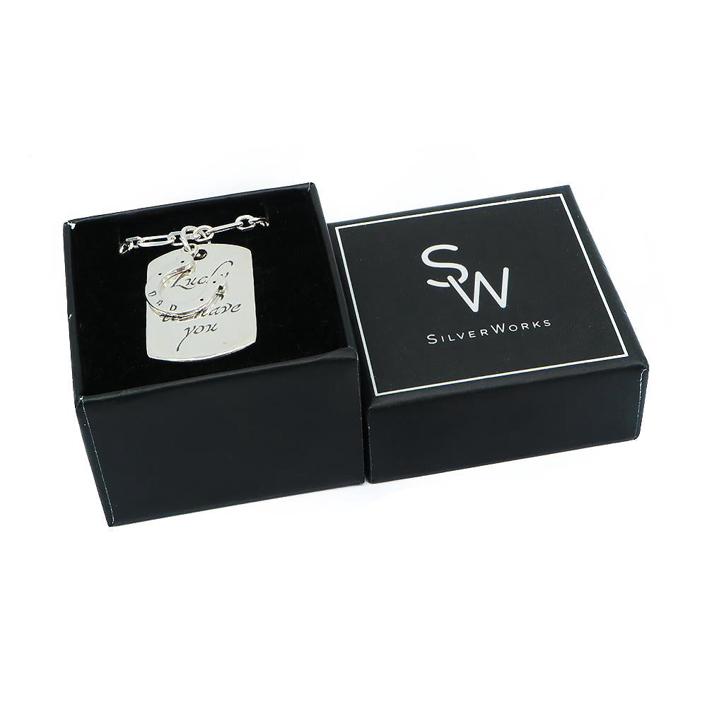 "Lucky to Have You" Father's Day Collection 925 Sterling Silver Pendant Necklace | SilverWorks