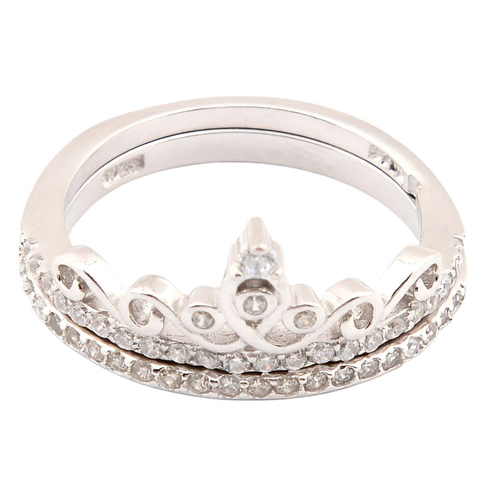 Carol 925 Sterling Silver Crown Ring | SilverWorks