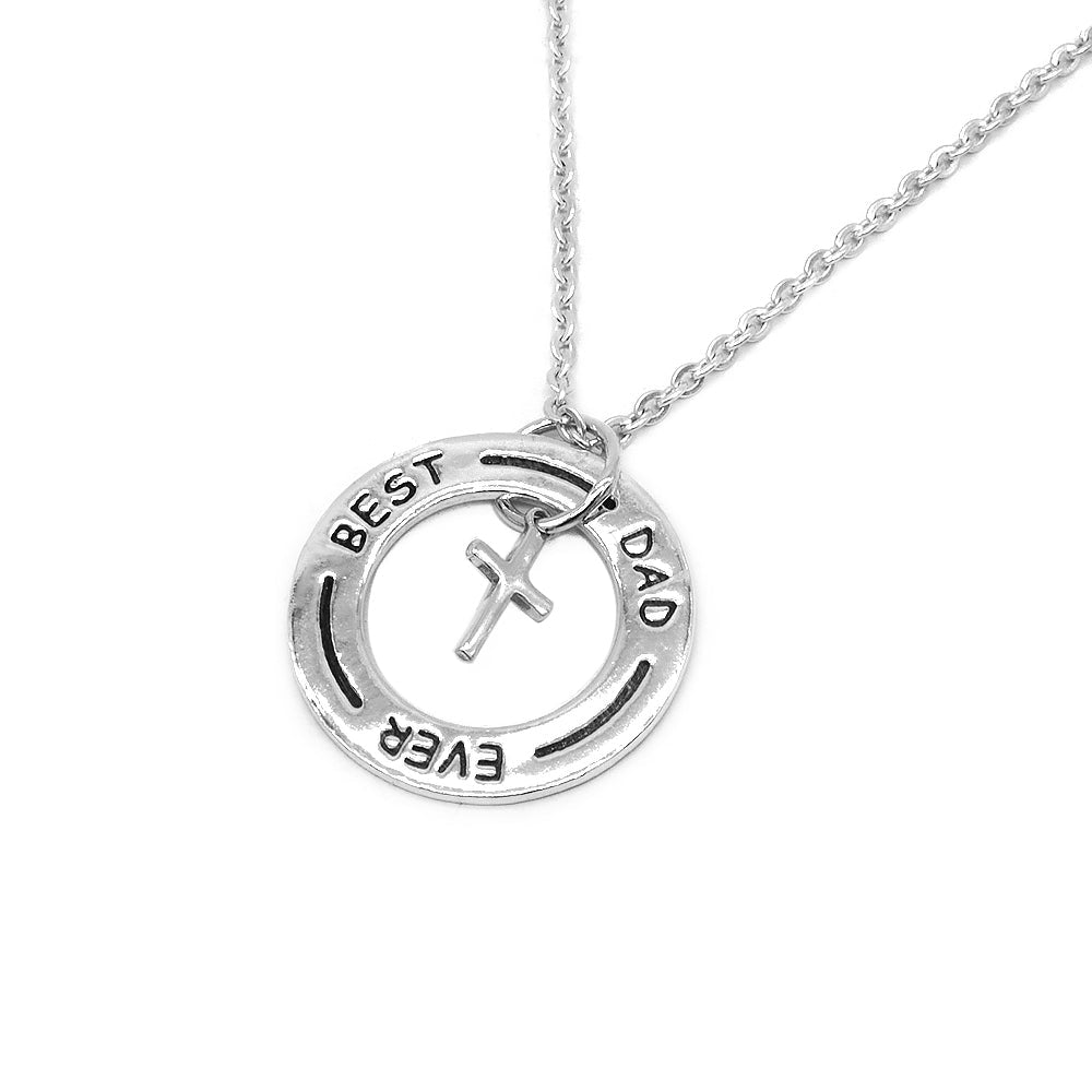 "Best Dad Ever" Father's Day Collection 925 Sterling Silver Pendant Necklace | SilverWorks