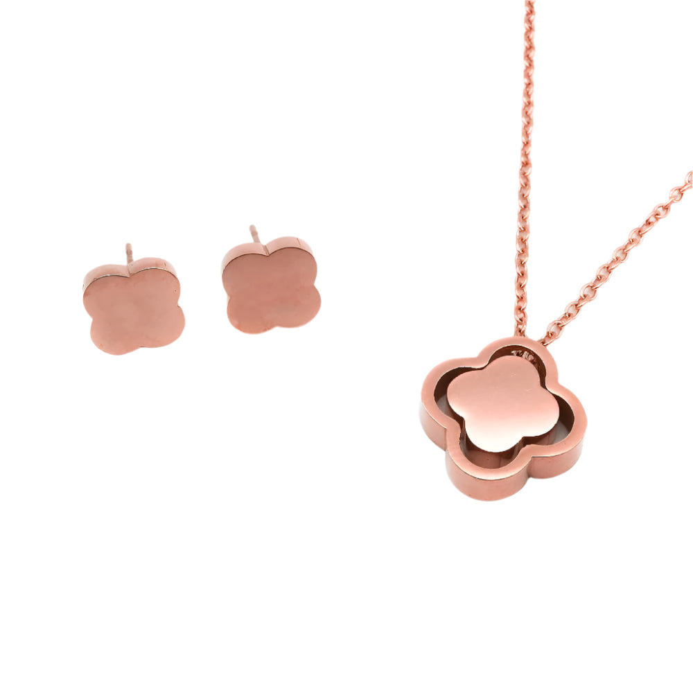 Elsa Clover Stainless Steel Jewelry Set | SilverWorks
