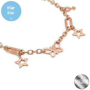 Mio Mio by Silverworks Gender Symbol, Star and Butterfly Bracelet - Fashion Accessory for Women