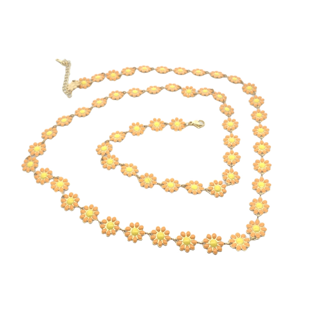 A2500 29.5IN+2IN GPLTD SS PEACHYLW CHAIN WAIST ACCS 13.3G