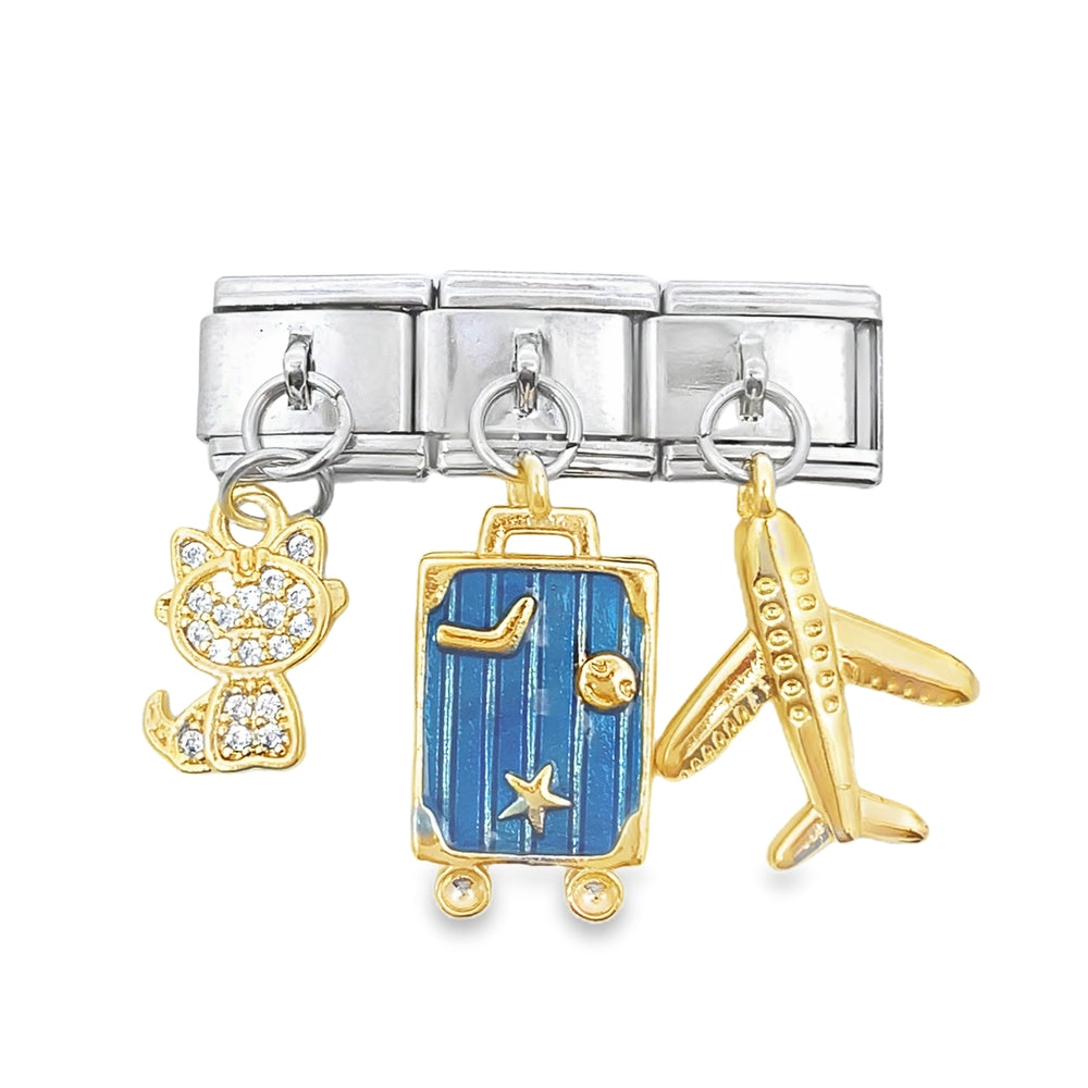 
                      
                        Landmark Charms Set for Stainless Steel Italian Bracelet
                      
                    