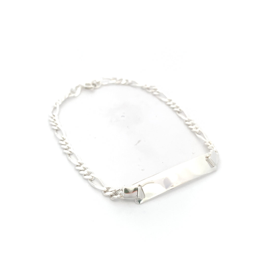 Florence Figaro w/ ID Bar 925 Sterling Silver Chain Bracelet | SilverWorks