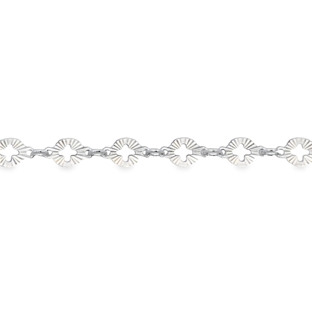 
                      
                        Circle Design with Star Cut 925 Sterling Silver Chain Bracelet | SilverWorks
                      
                    