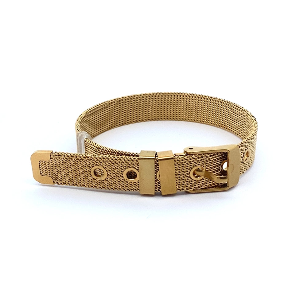 
                      
                        Gold Plated Slide Strap Bracelet 925 Sterling Silver | SilverWorks
                      
                    