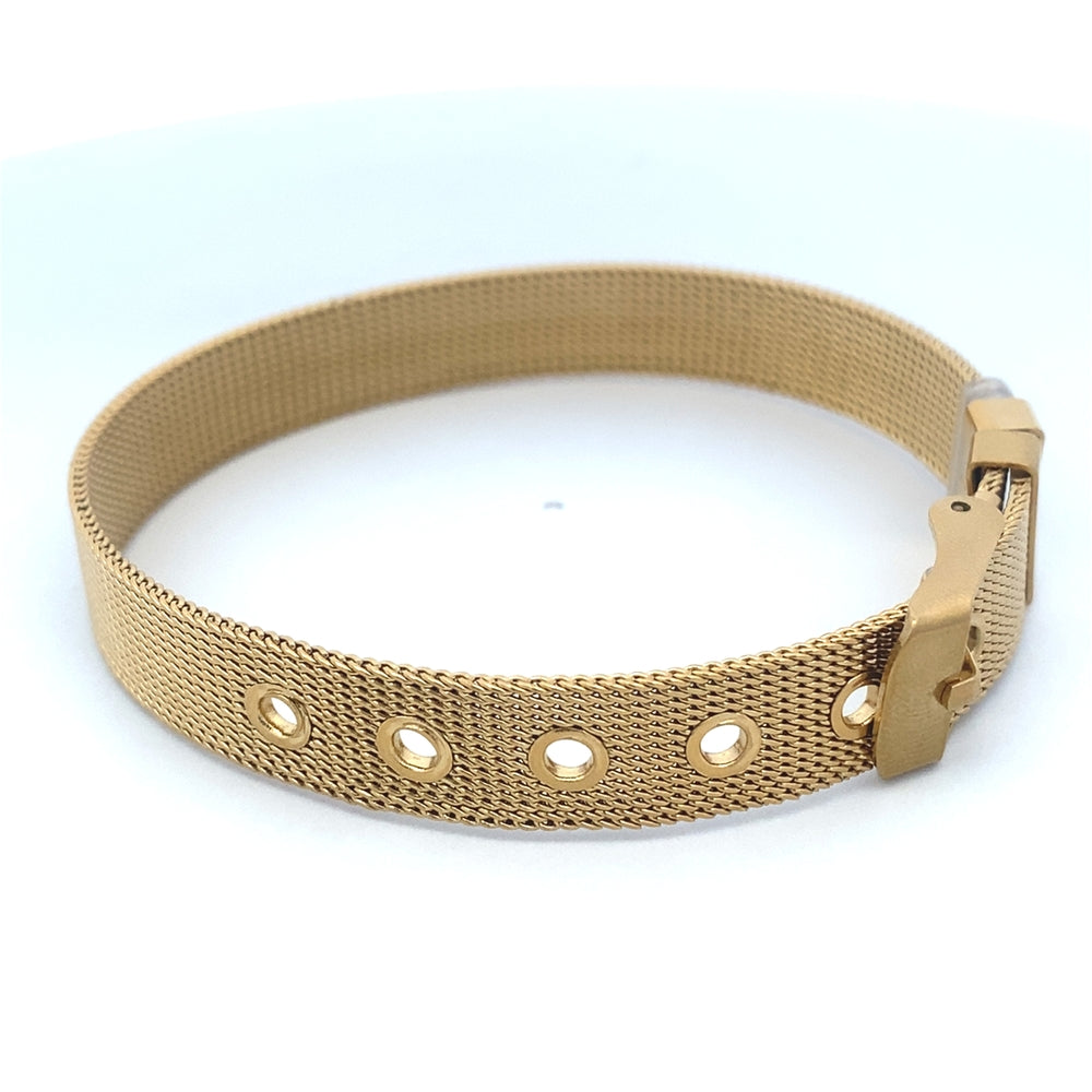 
                      
                        Gold Plated Slide Strap Bracelet 925 Sterling Silver | SilverWorks
                      
                    