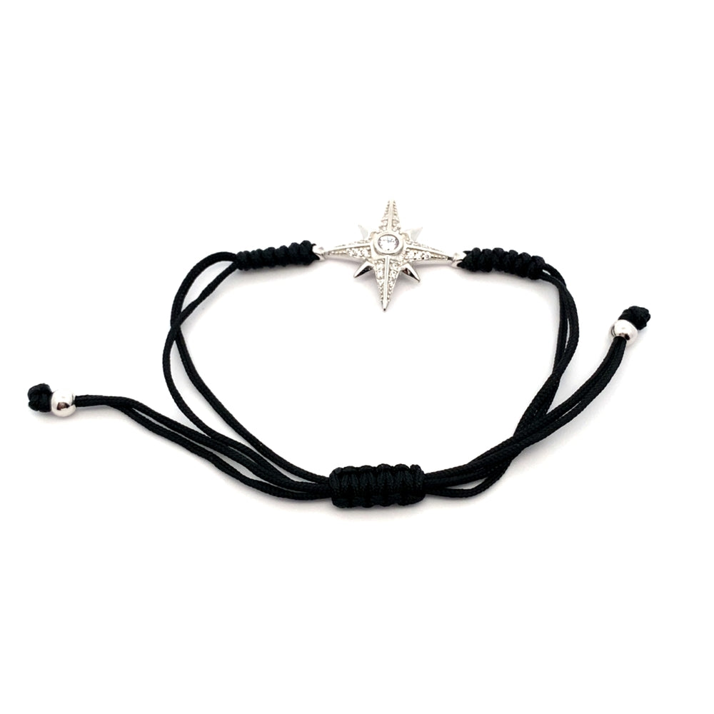 NorthStar Side and Mid Round Cubic Zirconia 925 Sterling Silver Bracelet | SilverWorks