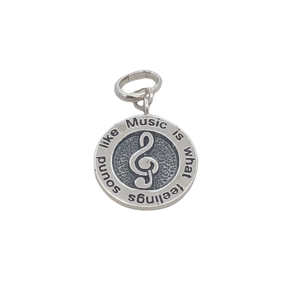 C3798ROUND W/G CLEF DESIGN PENDANT