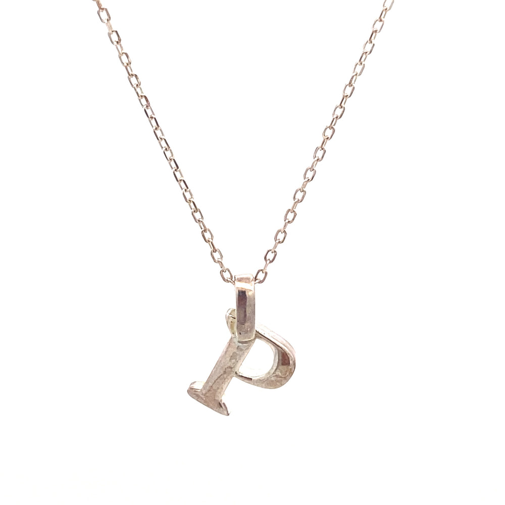 
                      
                        Polished Letter Pendant with Rolo Chain Necklace
                      
                    