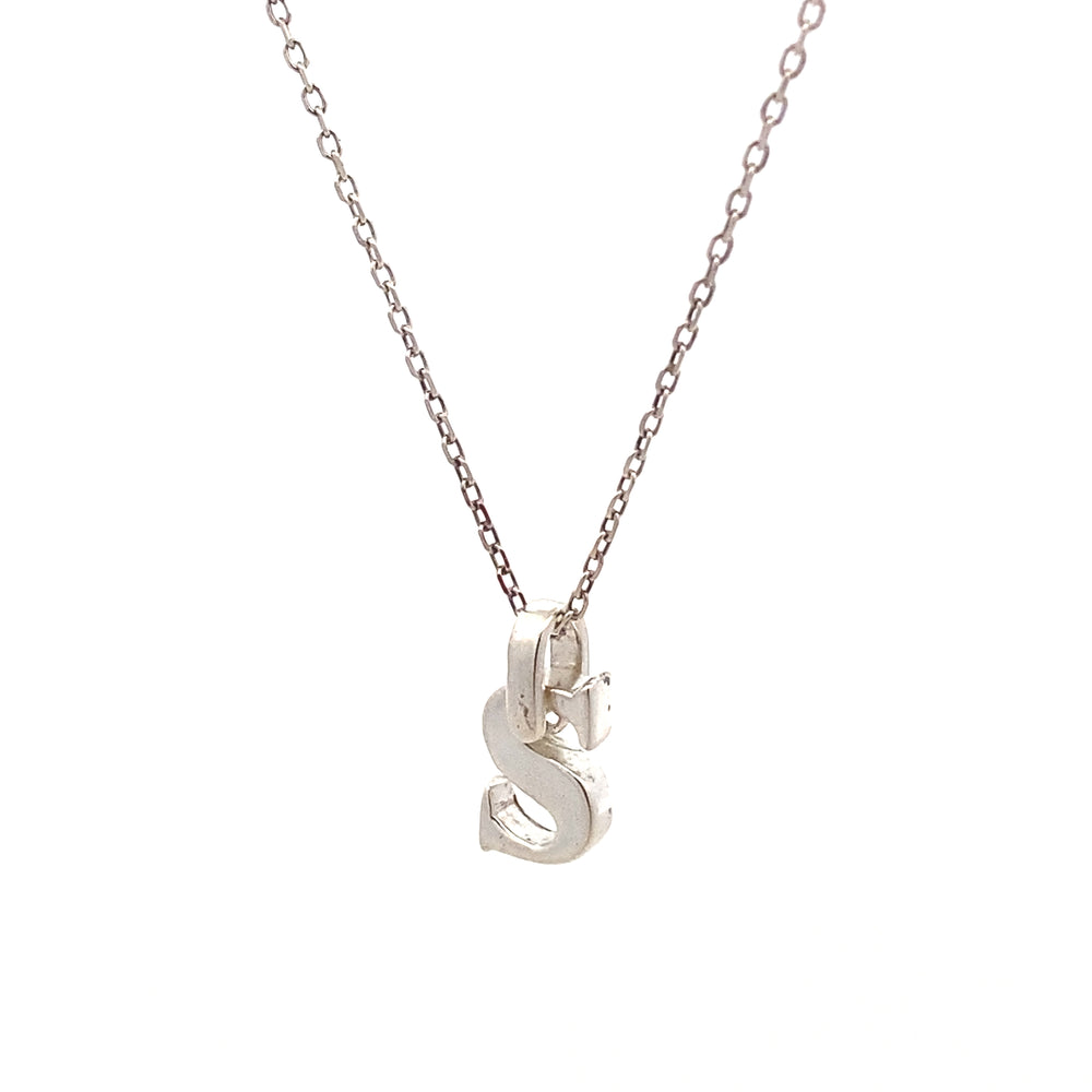 C4013 CHAIN W/LETTER S PENDANT