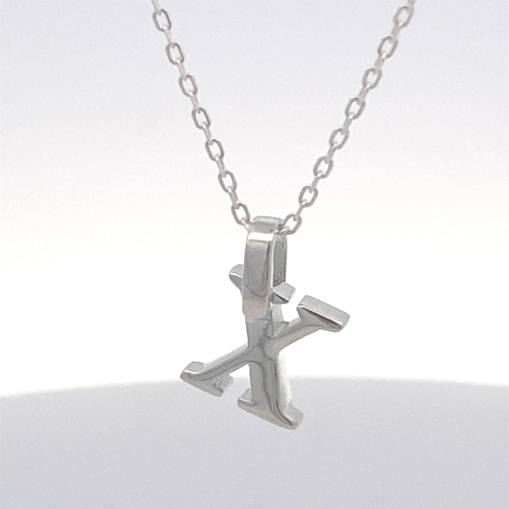 
                      
                        Polished Letter Pendant with Rolo Chain Necklace
                      
                    