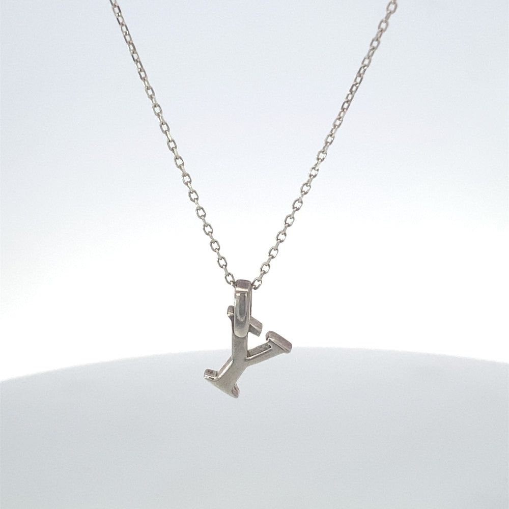 
                      
                        Polished Letter Pendant with Rolo Chain Necklace
                      
                    