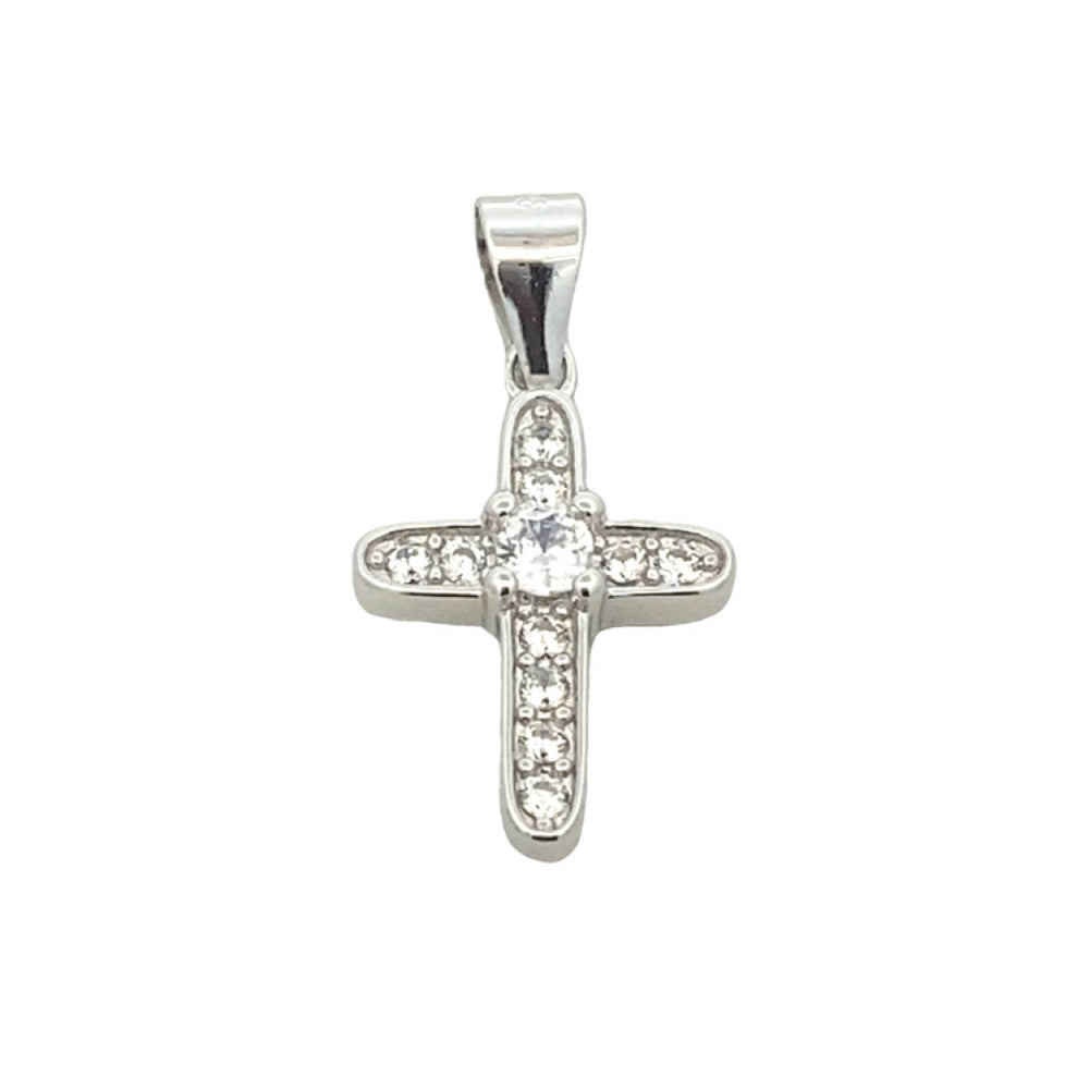 
                      
                        C5097 RHODIUM CROSS PENDANT IN FULL CZ 1.36G
                      
                    