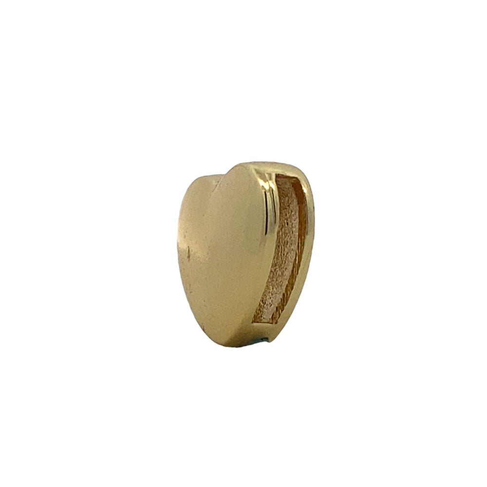 Gold Heart Plain Shape 925 Sterling Silver Charm | SilverWorks