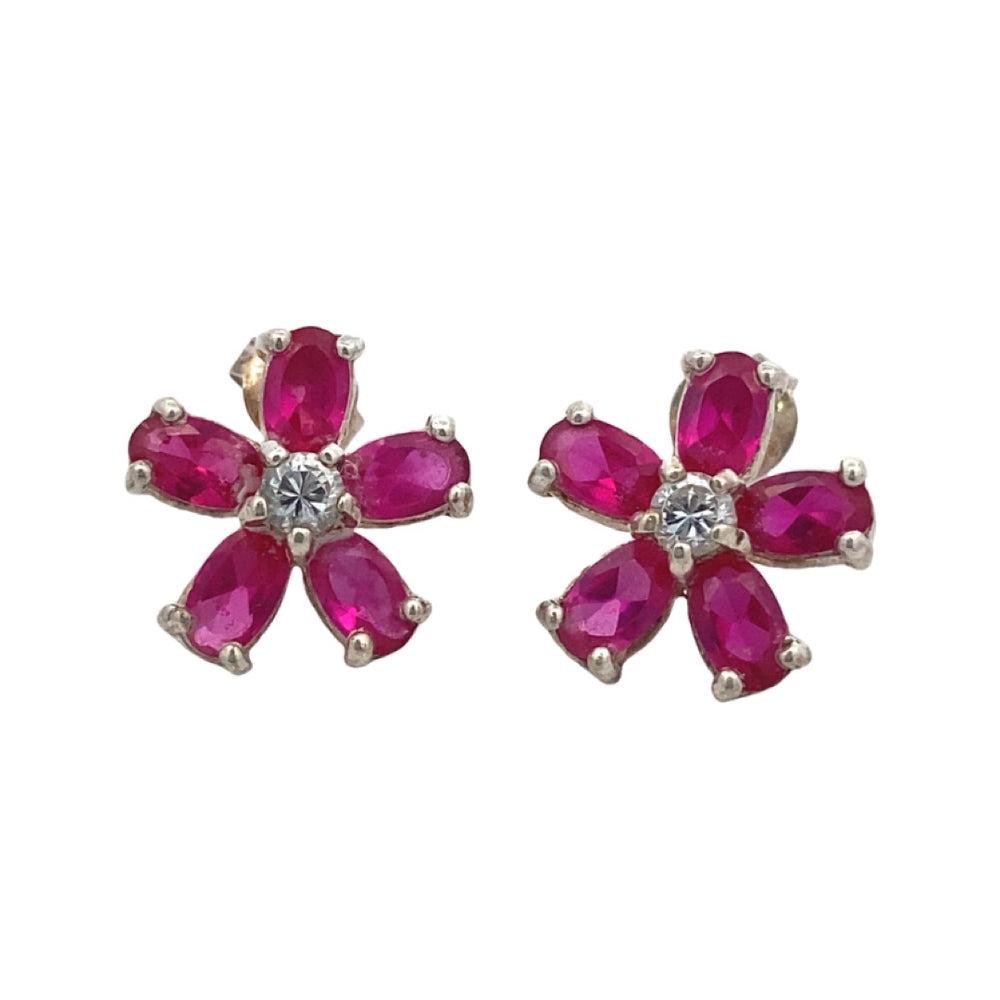 E4503 FLOWER MULTICOLOR OVAL CZ