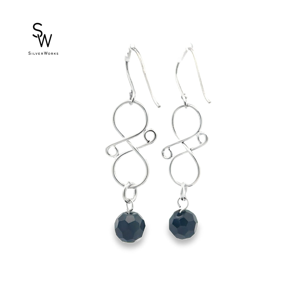 FWIRE INFINITY EARRINGS WITH BEADS