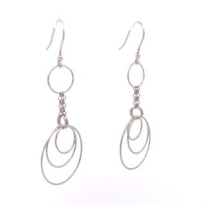 Nights on Broadway Silver Dangling Earrings