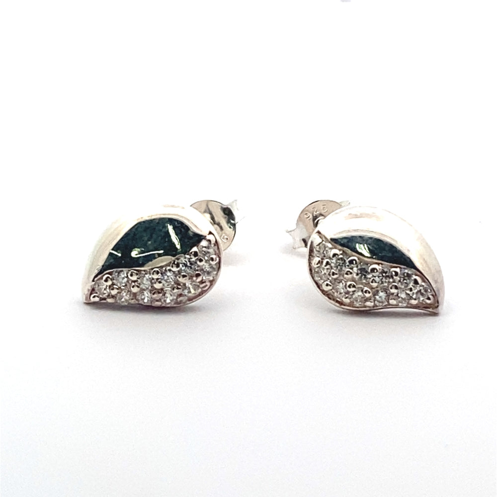 E6876 CZ LEAF DESIGN STUD 1.7G