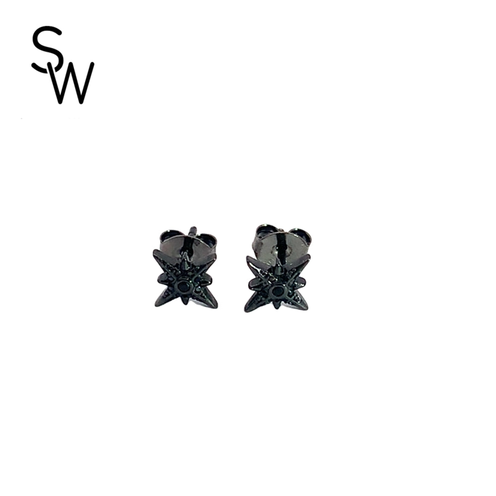 
                      
                        E7967 BLK RHOD NRTHSTR SDE N MID RND BLK CZ STUD 1.3G
                      
                    