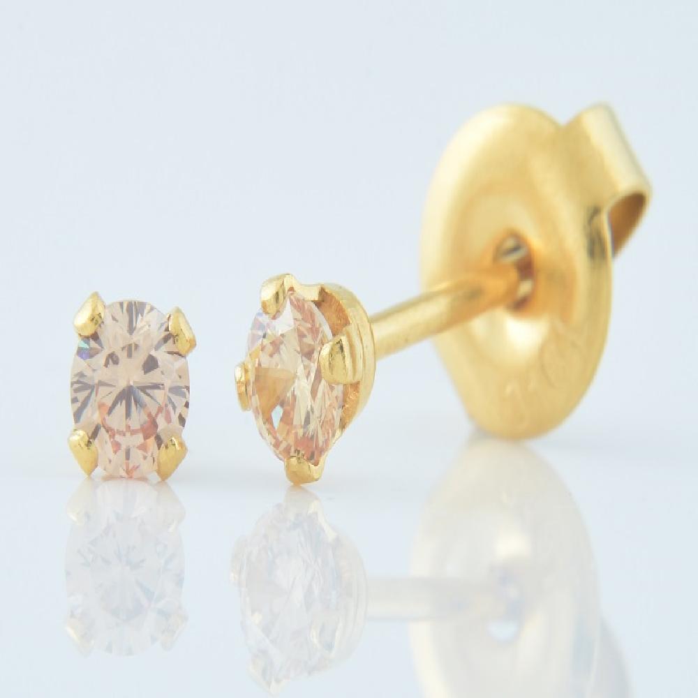 E7991 GPLTD SS 3MM WHT CZ CRYSTAL  EARPIERCING