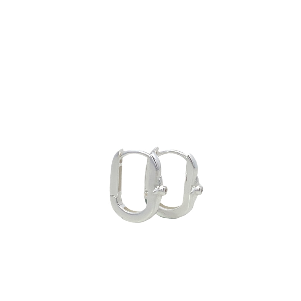 E8057 SILVER 6MMX11MM U HOOP NRTHSTR MIDCZ EARRNG 1.7G