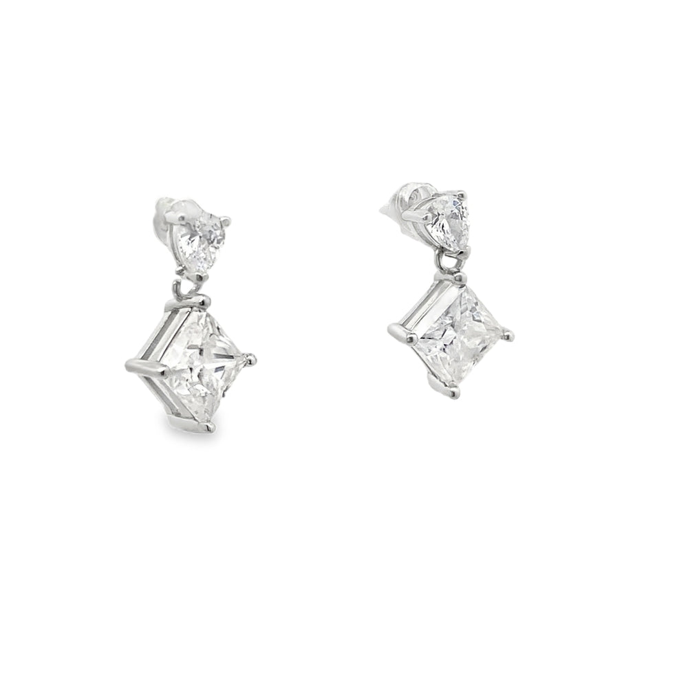 E8074 SLVR 5.5MM PRNCSS CUT 1CRT MOISSNTE DNGLNG STD 1.5G