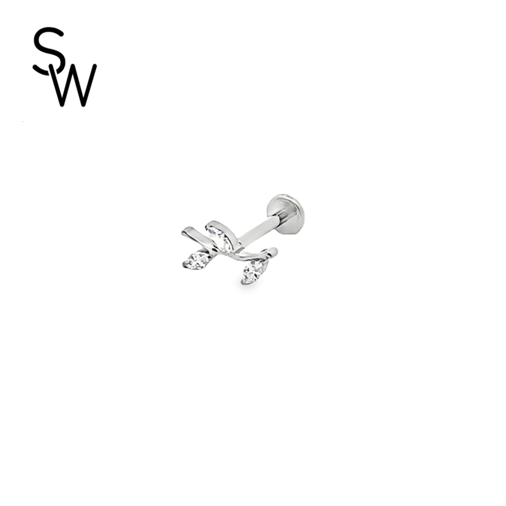 
                      
                        EBP1 3 LEAF WITH CZ TTNM SLVR LBRT EARRING0.2G
                      
                    