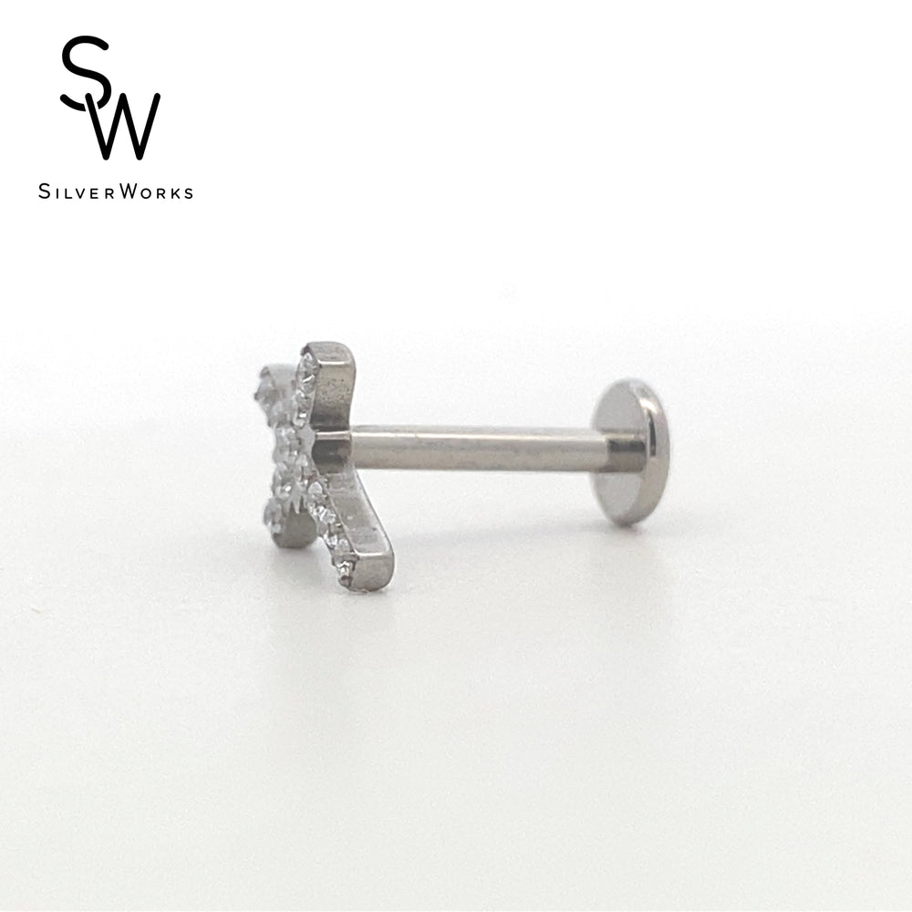 
                      
                        EBP31 FULL CZ CROSS SLVR LBRT TI EARRNG 0.2G
                      
                    