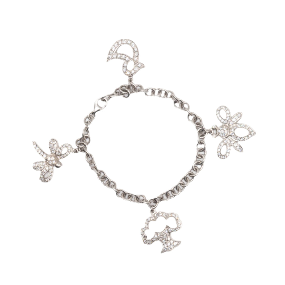 
                      
                        Ebony 925 Sterling Silver Charm Bracelet | SilverWorks
                      
                    