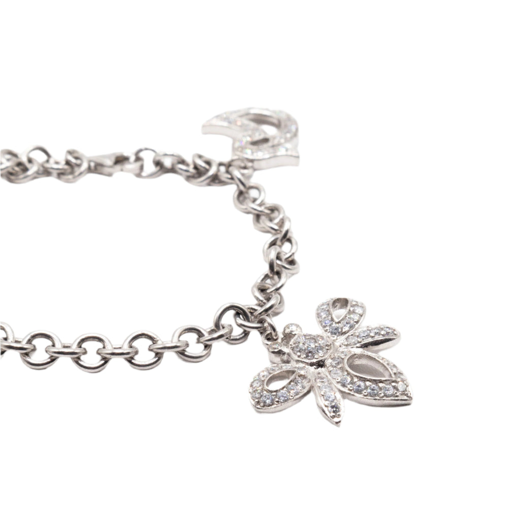 
                      
                        Ebony 925 Sterling Silver Charm Bracelet | SilverWorks
                      
                    