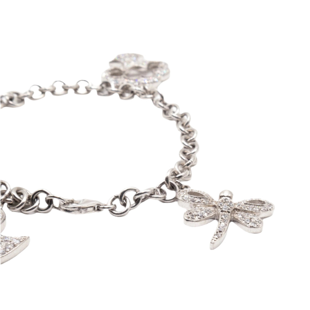 
                      
                        Ebony 925 Sterling Silver Charm Bracelet | SilverWorks
                      
                    