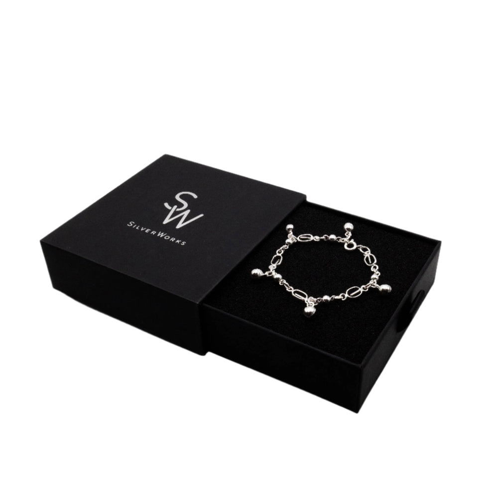 
                      
                        Melisa 925 Sterling Silver Charm Bracelet | SilverWorks
                      
                    