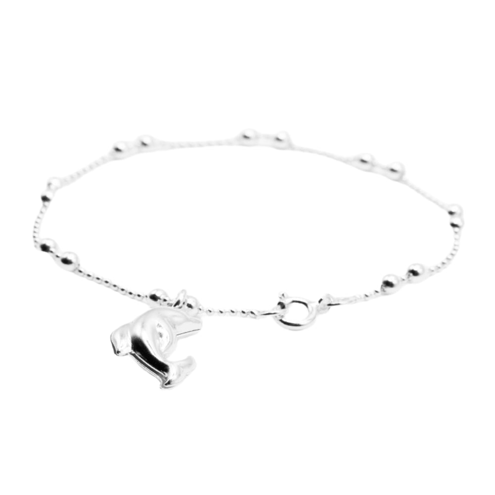 Zale Dangling Dolphin 925 Sterling Silver Chain Bracelet | SilverWorks